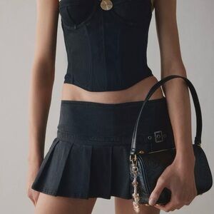 Urban Outfitters BDG Shaina Belted Denim Micro Mini Skort size M